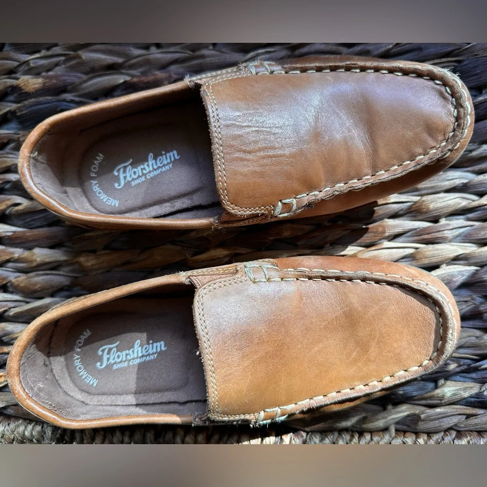 Florsheim Tan Brown Kids Moccasin Loafers